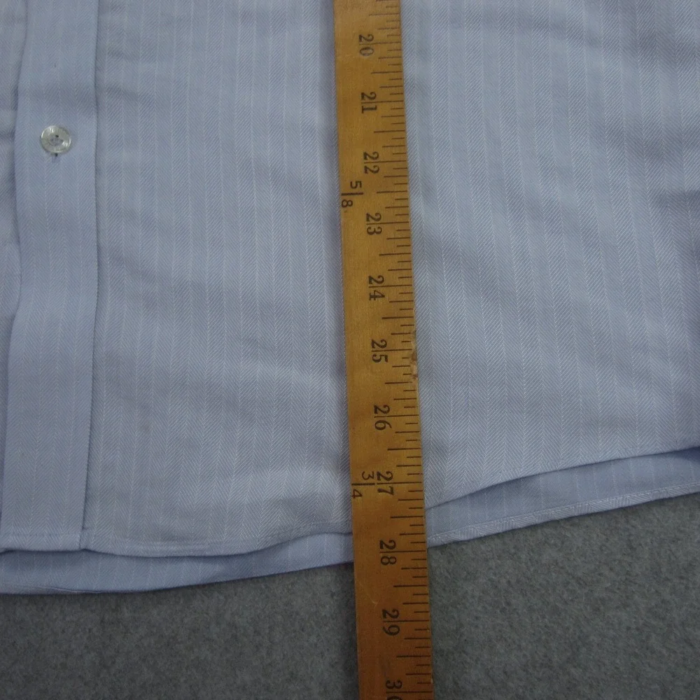 VALENTINO CHRISTY Paris Dress Shirt Mens 100 US Large Blue Button‎ Up LS - Picture 9 of 16